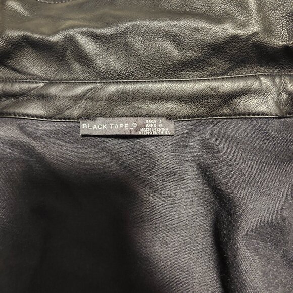 Black tape faux leather jacket - Picture 4 of 4